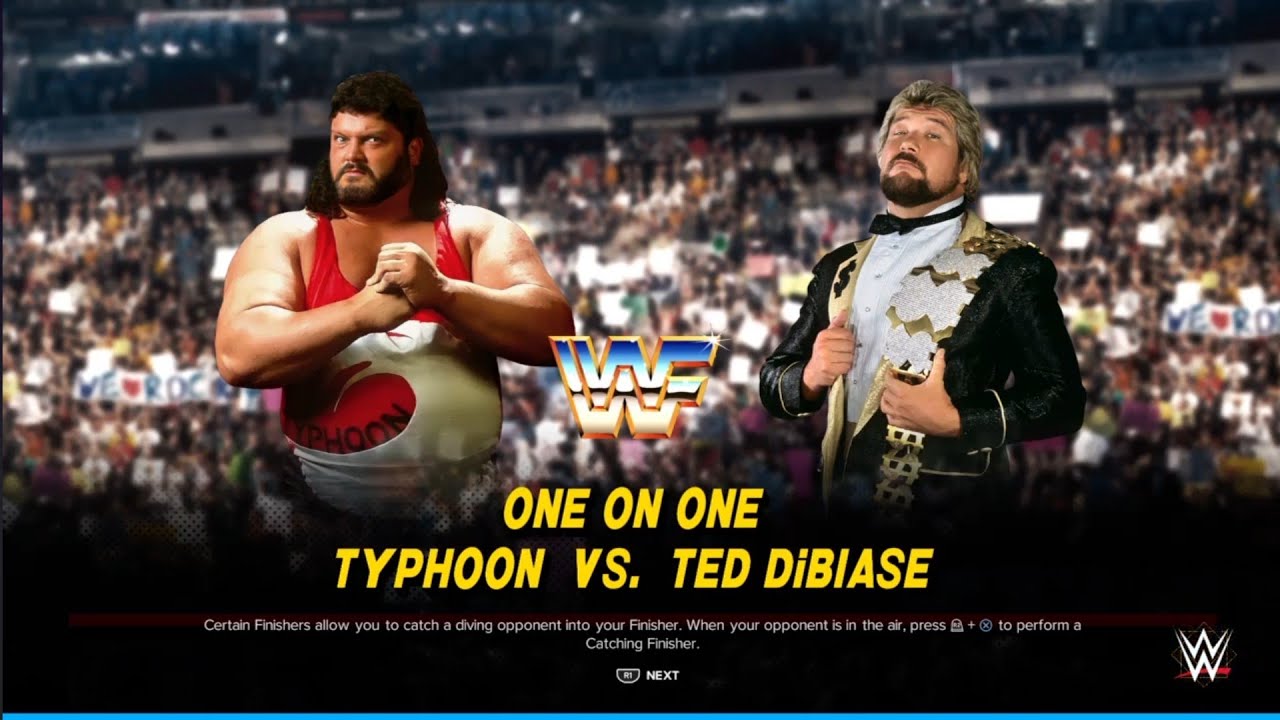 Typhoon vs Ted Dibiase. WWE 2K24 background