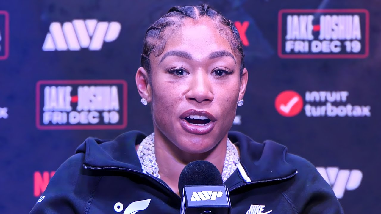 Alycia Baumgardner • POST FIGHT PRESS CONFERENCE | vs. Anthony Joshua | Netflix Boxing
