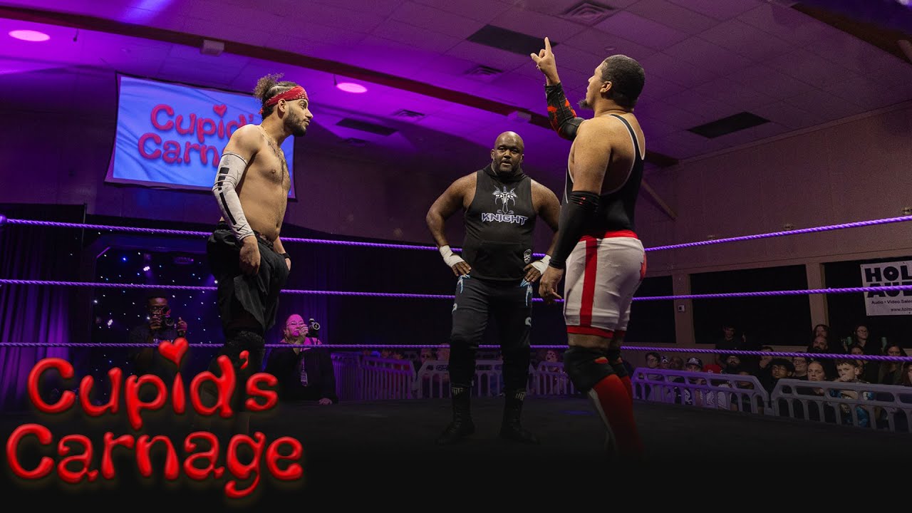 RPW Cupid's Carnage Part 1: Sam Knight vs Skylar Reed vs Razi | Triple Threat #1 Contender's Match background