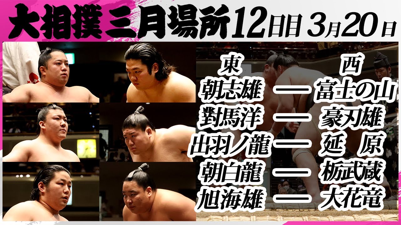 大相撲 幕下上位5番<令和7年三月場所・12日目>SUMO background