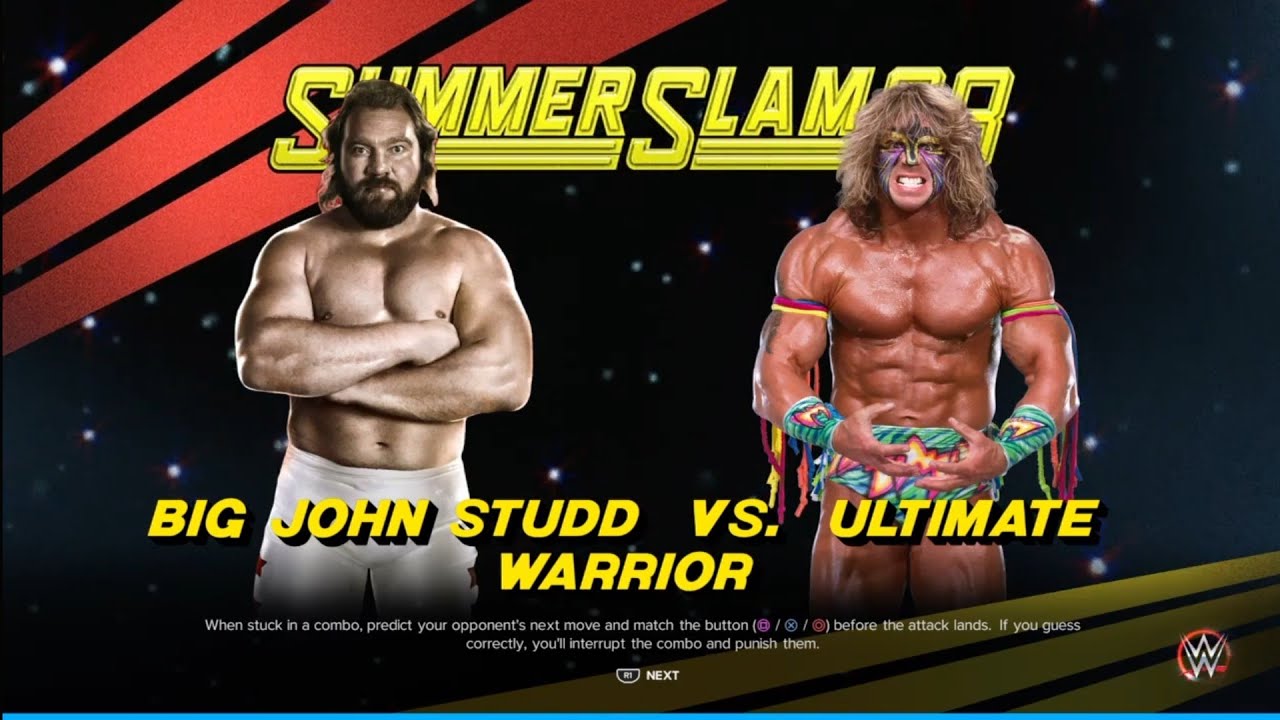 Big John Stud vs The Ultimate Warrior. WWE 2K23