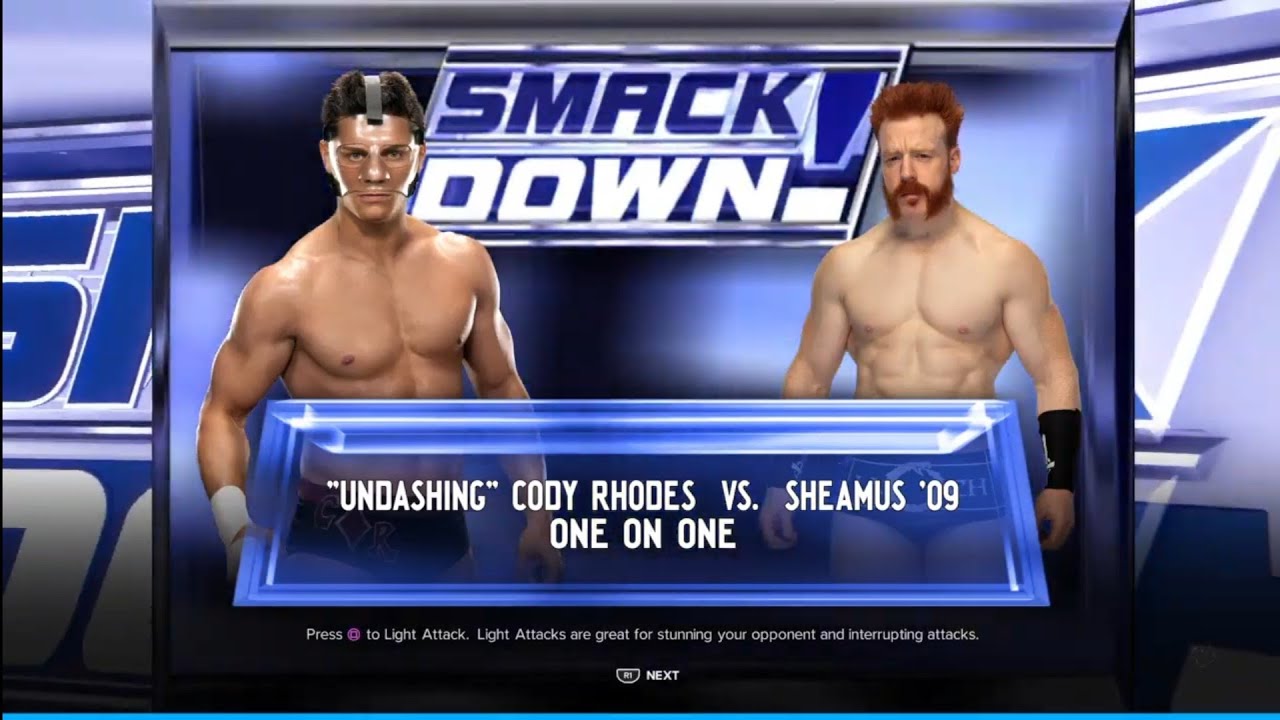 Undashing Cody Rhodes vs Sheamus. Smackdown. WWE 2K24