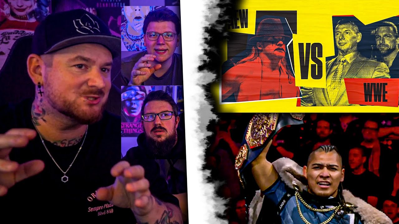 XXL WRESTLING TALK AEW vs WWE 🔥 VIKINGO , OSPREAY uvm. Der Keller Stream Highlights background