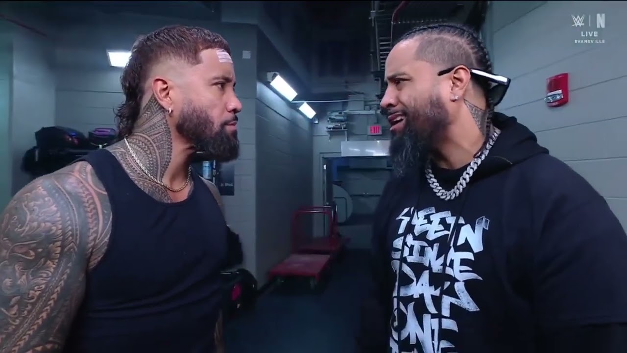 Jey Uso Confronts Jimmy Uso - WWE RAW 22/09/2025 background
