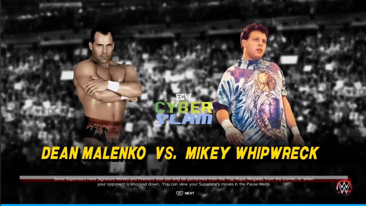 Dean Malenko vs Mikey Whipwreck. ECW Cyberslam. WWE 2K23