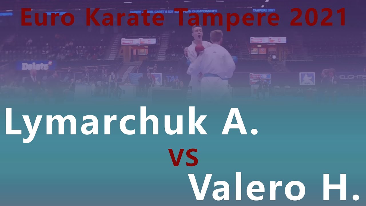 European Championship. Tampere 2021. Lymarchuk Artem - Valero Hugo. Cadet kumite male -52 kg