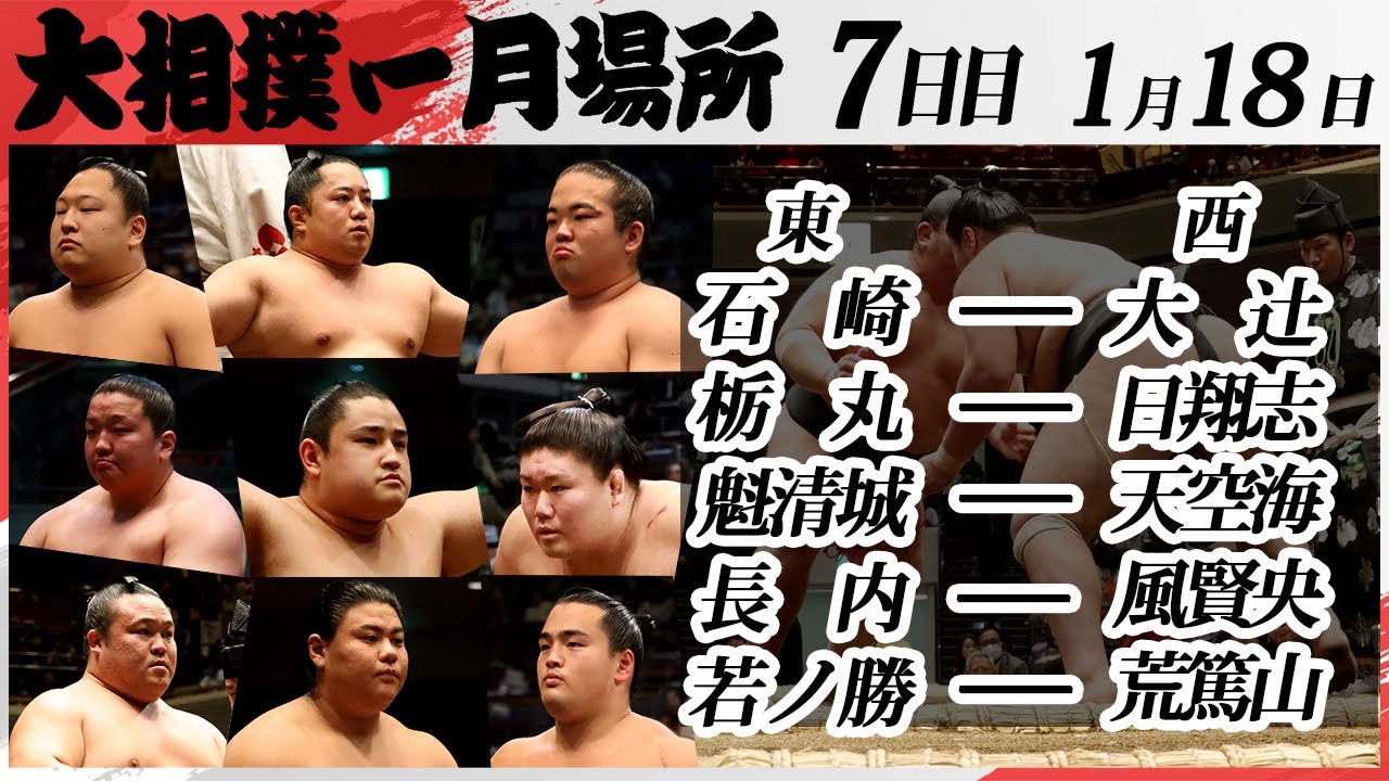 大相撲 幕下上位五番<令和7年一月場所・七日目>SUMO background