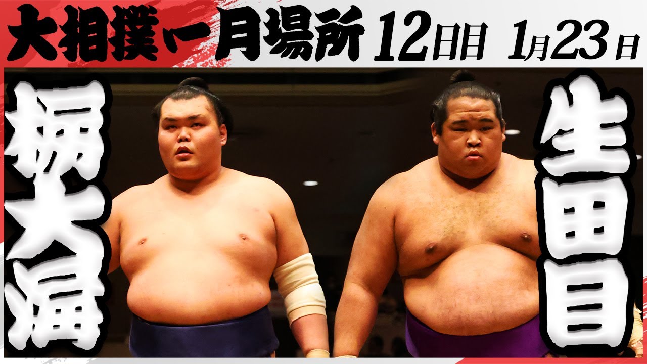 大相撲 栃大海ー生田目<令和7年一月場所・12日目>SUMO background