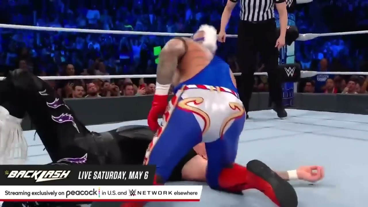 Zelina Vega & Rey Mysterio vs. Rhea Ripley & Dominik Mysterio: SmackDown, May 5, 2023 backdrop