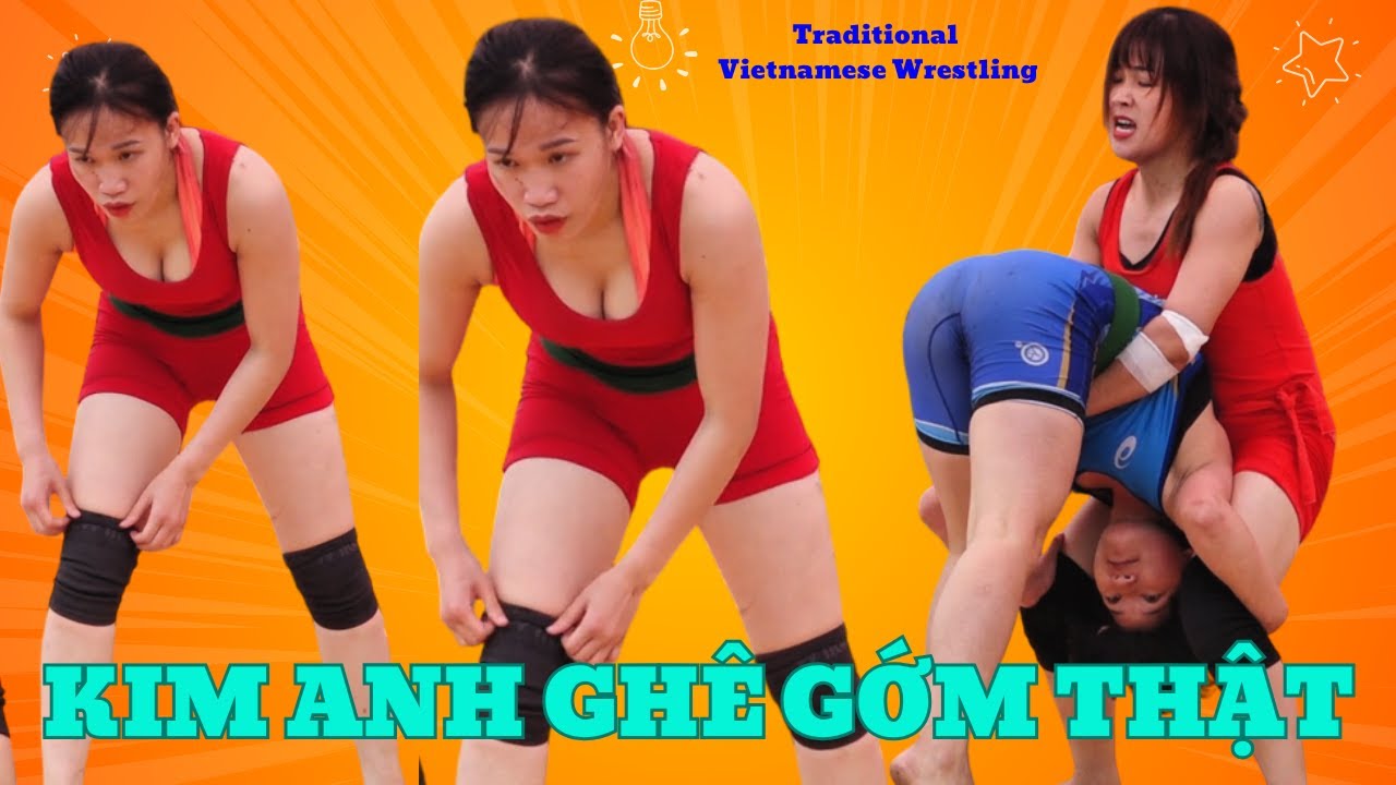 KIM ANH giải nhì sới vật Trang Liệt năm 2025,Đấu Vật việt Traditional Vietnamese women's Wrestling background