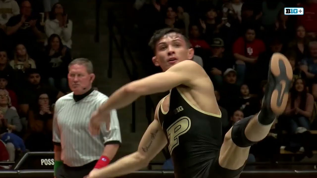 125 LBs: Purdue's Matt Ramos vs. Indiana's Jacob Moran | Big Ten Wrestling | 01/17/2025 background