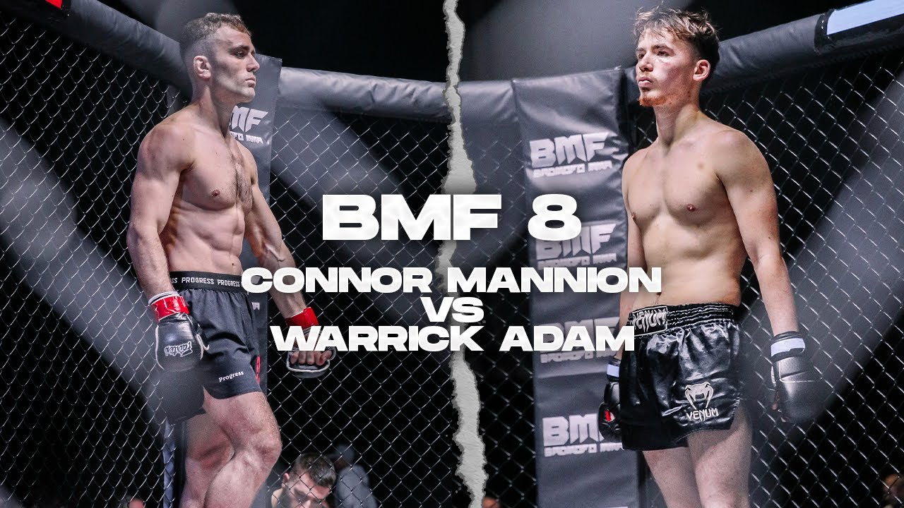 BMF 8 | Connor Mannion vs Warrick Adam | Amateur Lightweight MMA | BADMOFO MMA background