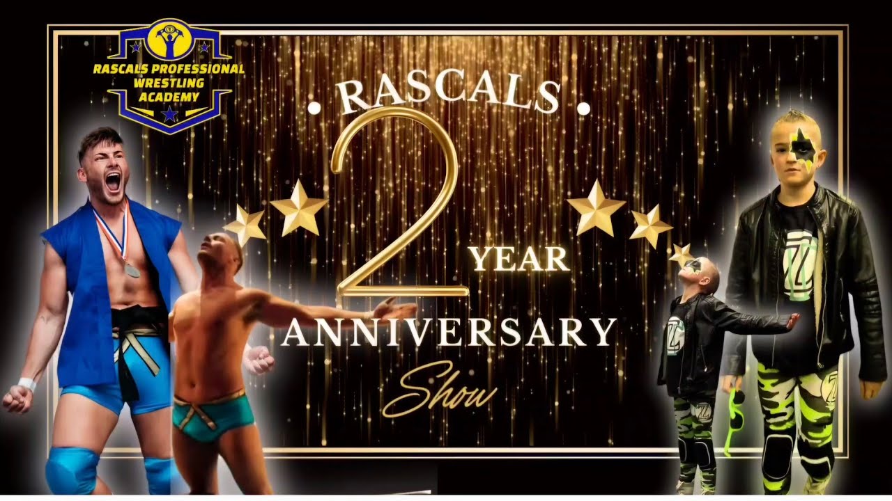 Rascals Children's Wrestling 2 Year Anniversary Show - Match 1 Rossy Rascal Vs Tornado Zakk Travis background