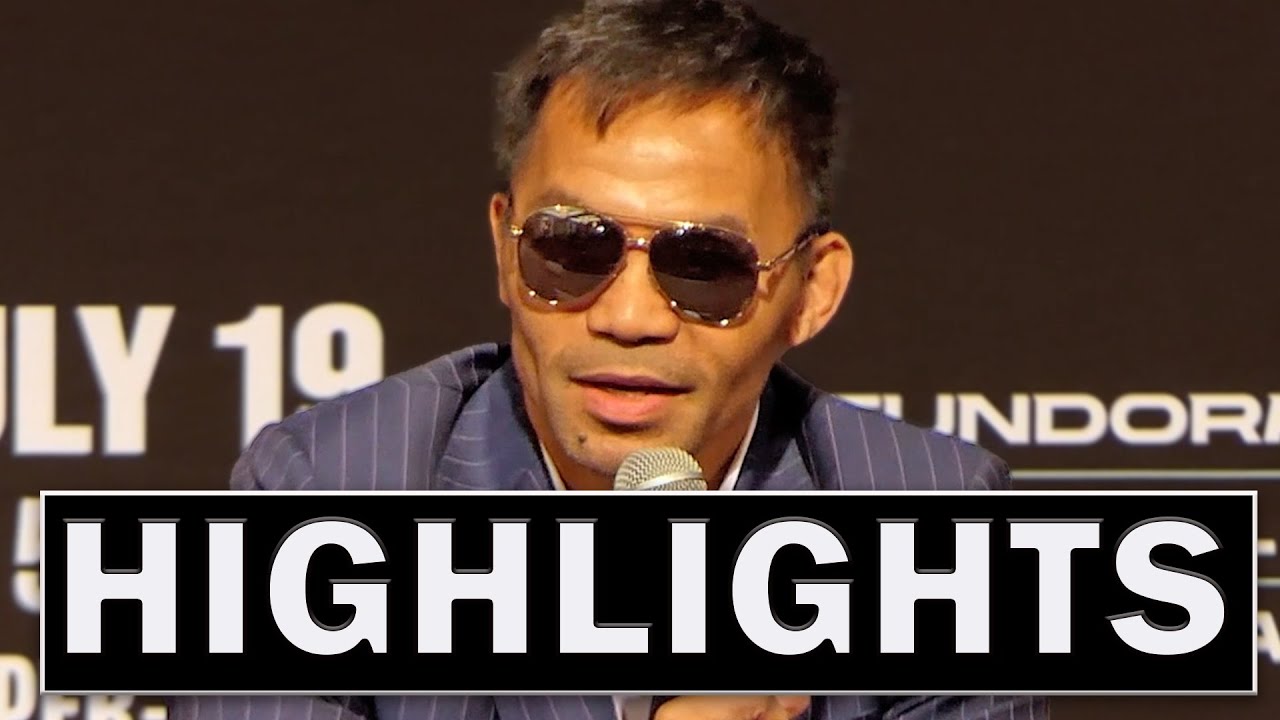 HIGHLIGHTS! Manny Pacquiao • PRESS CONFERENCE vs Mario Barrios • PBC Boxing background