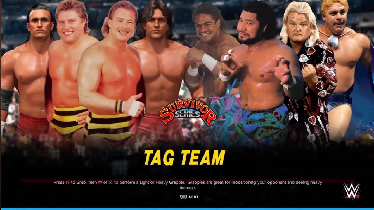 The Killer Bees & Young Stallions vs Islanders & Dream Team. Survivor Series 87. WWE 2K24