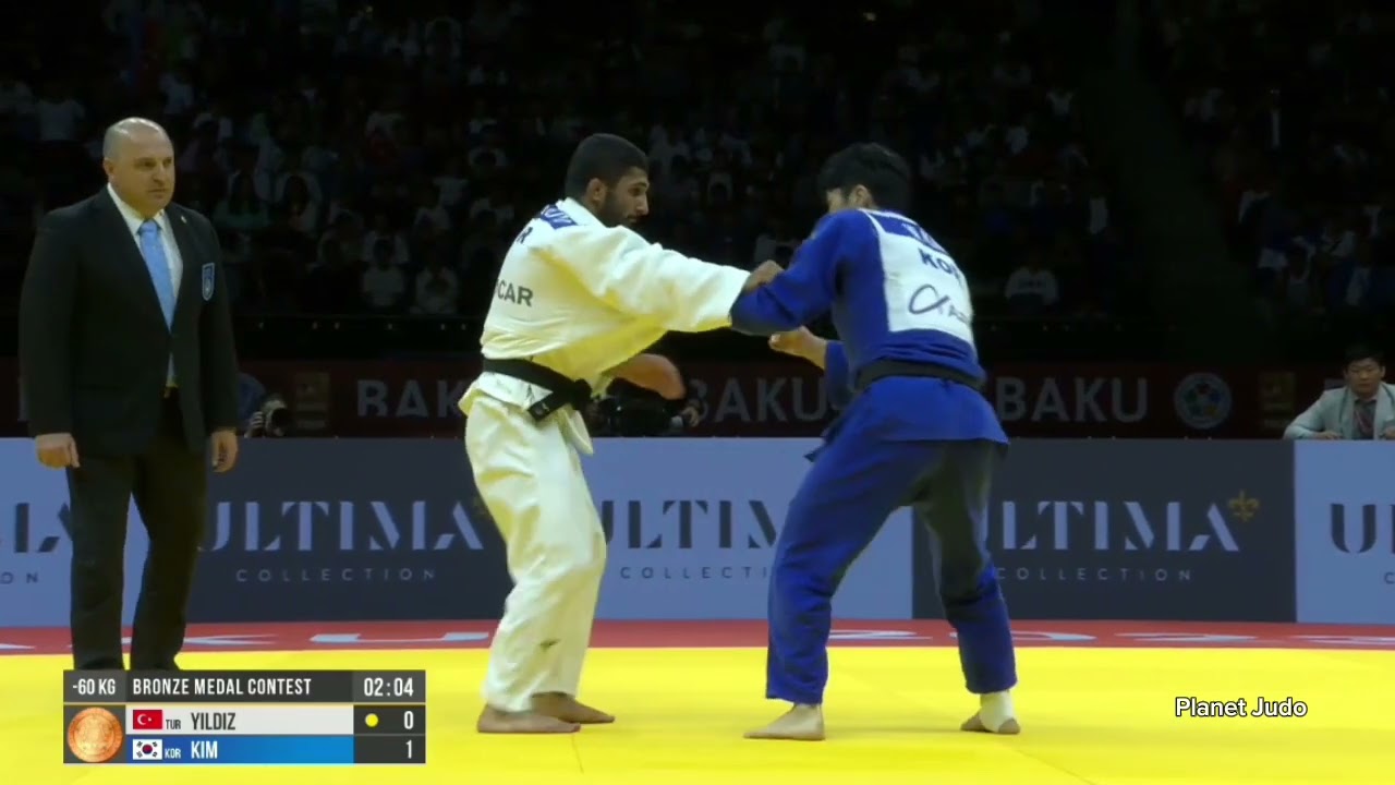 Salih YILDIZ 🇹🇷 🆚️ Won Jin KIM 🇰🇷 | схватка за бронзу/-60кг | Большой Шлем Баку 2023