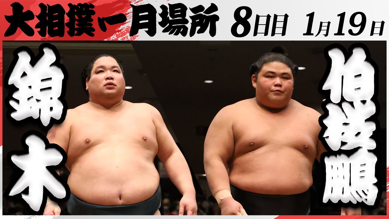 大相撲 錦木ー伯桜鵬 <令和7年一月場所・8日目>SUMO background