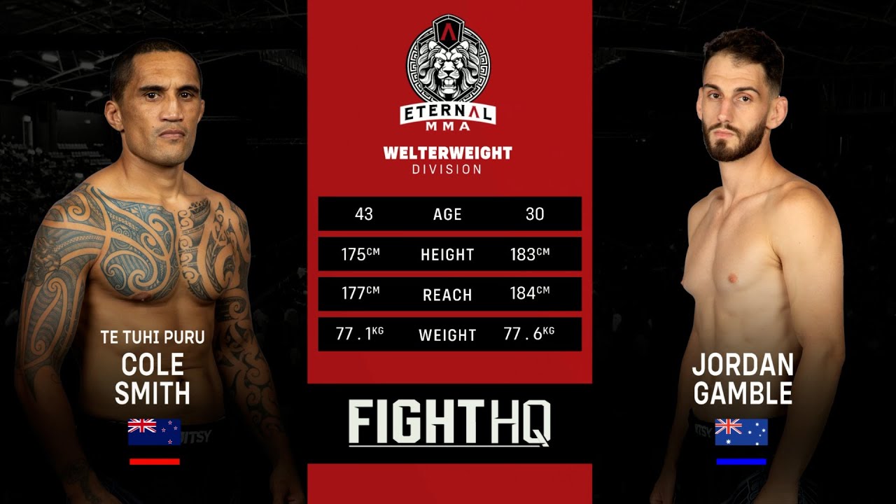Eternal MMA 91 : Cole Smith VS Jordon Gamble | FULL FIGHT background