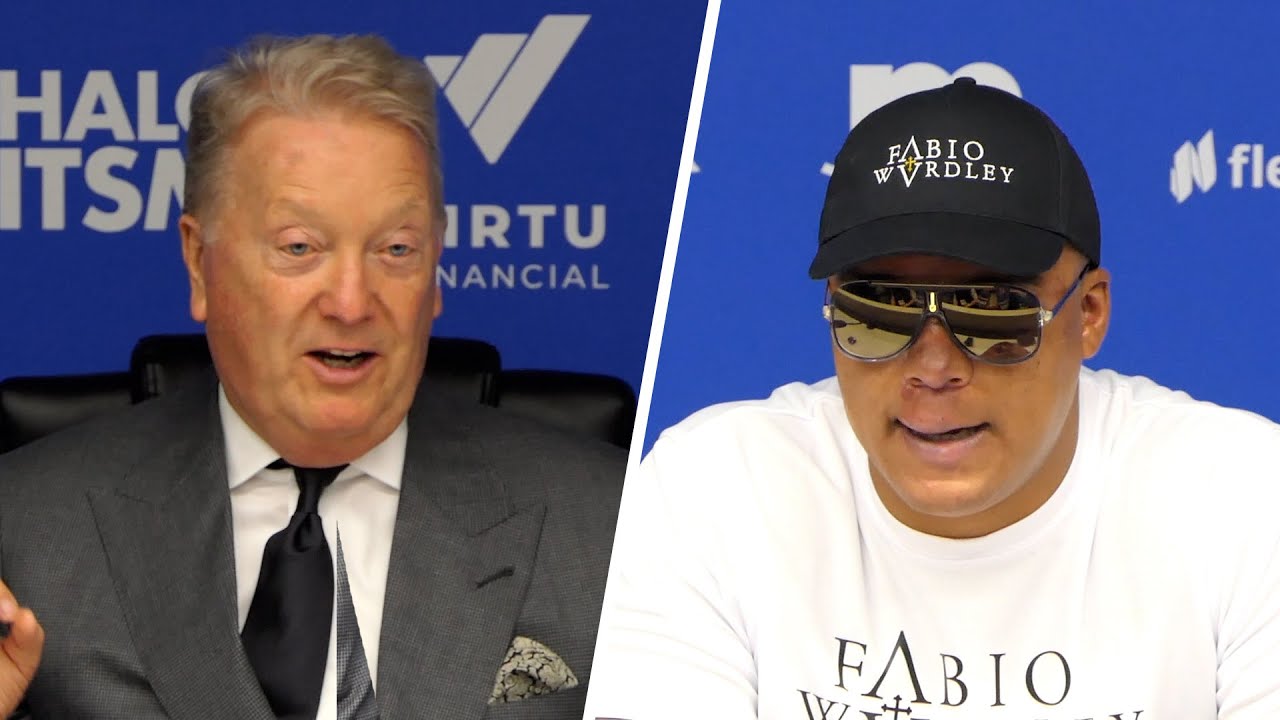 CRAZY KO! Fabio Wardley • FULL POST FIGHT PRESS CONFERENCE vs Justis Huni • DAZN Boxing background