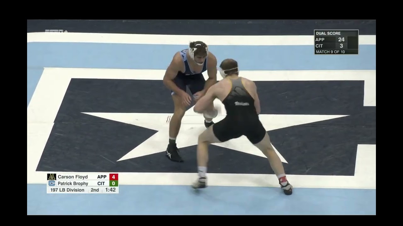 197lbs Carson Floyd (App State) vs Patrick Brophy (CIT) background