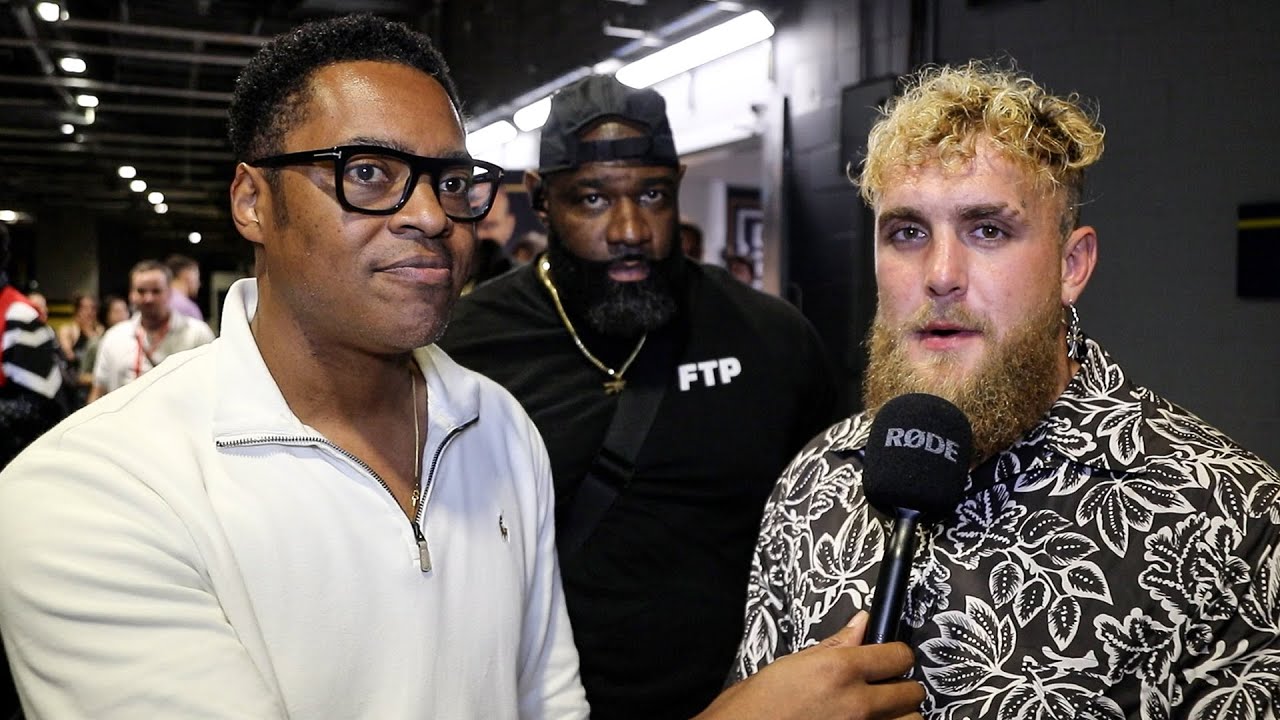 Jake Paul IMMEDIATELY AFTER DUBOIS KNOCKOUT LOSS vs. Oleksandr Usyk 2 background