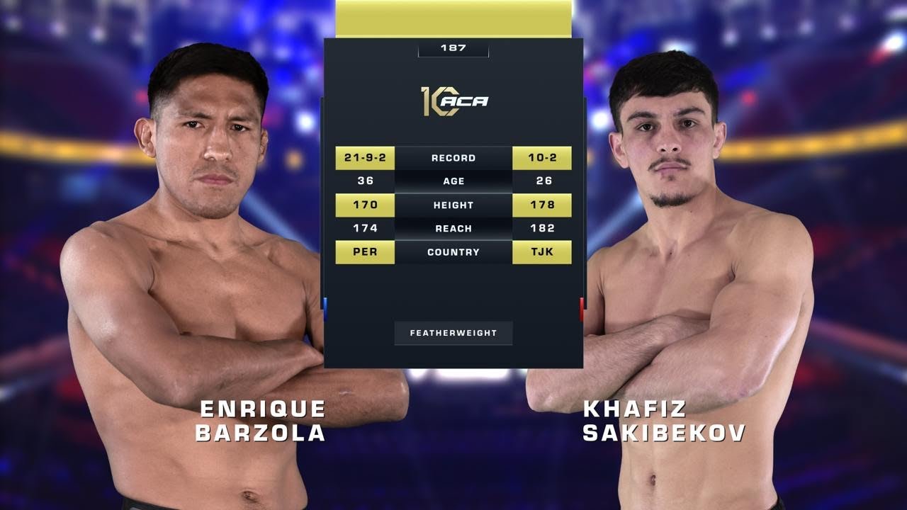 Энрике Барзола vs. Хафиз Сакибеков | Enrique Barzola vs. Khafiz Sakibekov | ACA 187 background