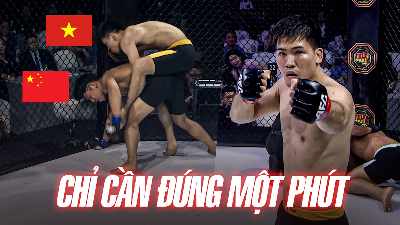 🔥CỰC ĐỈNH Thành Chương chỉ cần đúng 1 phút để khiến tay đấm Trung Quốc PHÁT KHÓC trên sàn MMA