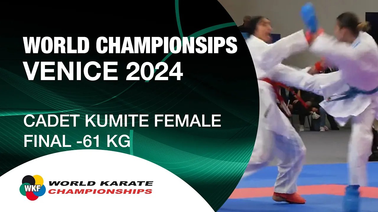 CADET KUMITE FEMALE -61 KG FINAL | A. ECCHILI (ITA) VS N. ELMORSI (EGY) | WORLD KARATE FEDERATION