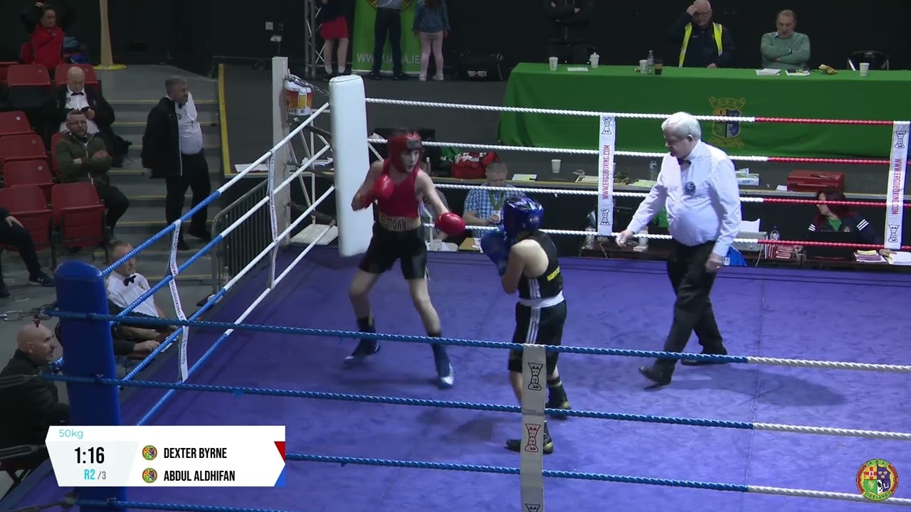 2024 National BG1 Championship: 50kg Dexter Byrne (Neilstown) v Abdul Aldhifan (North Down) background