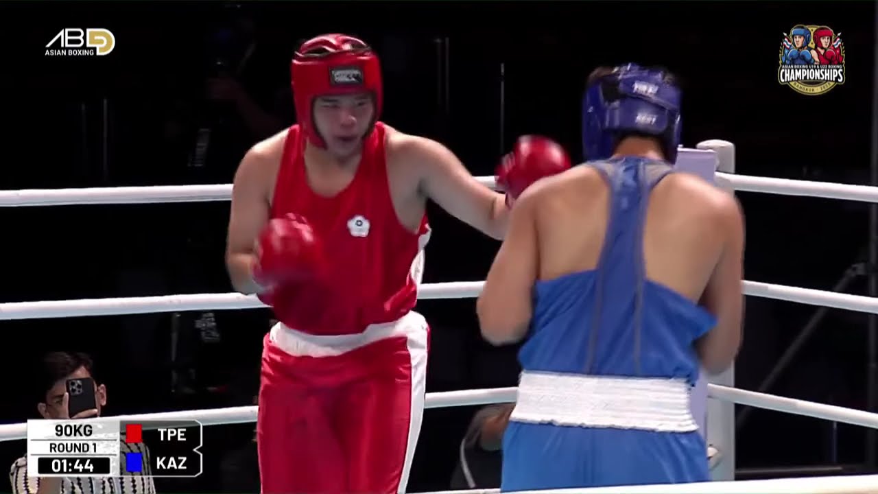 Rassul Assankhanov (KAZ) vs. Chen En-Po (TPE) Asian U19 Championships 2025 SF's (90kg) backdrop