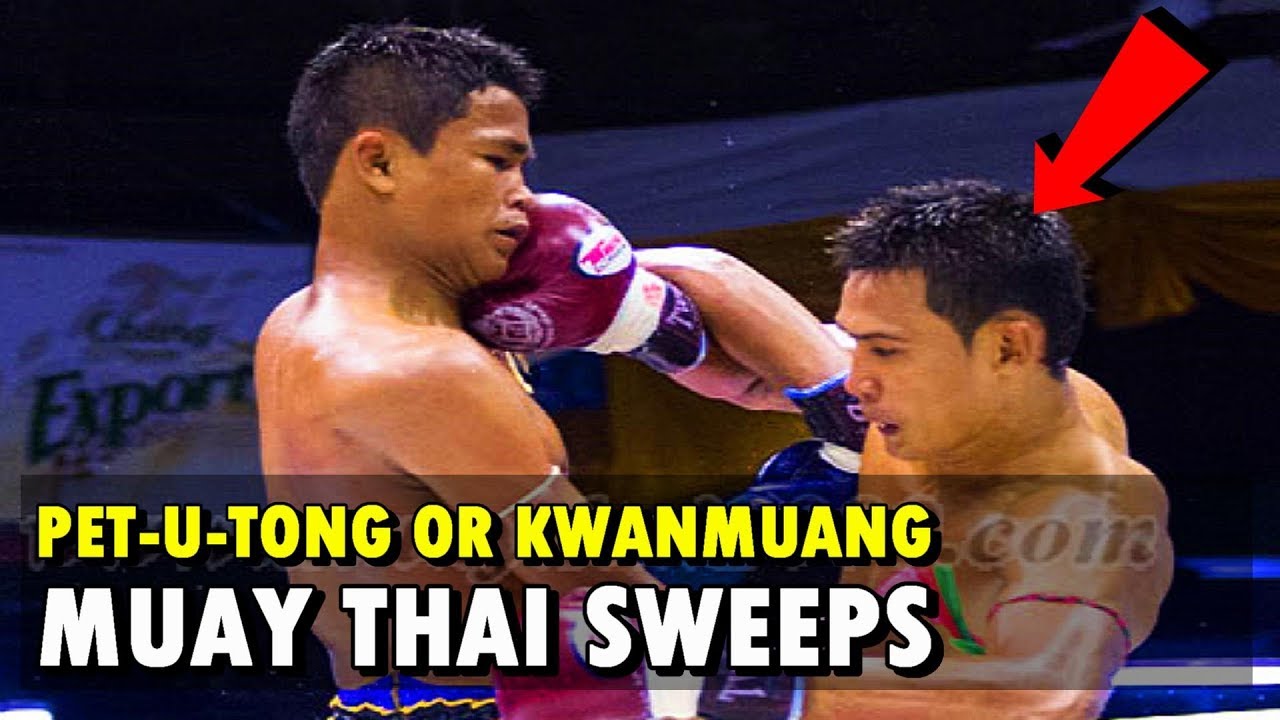 Pet U Tong's Best Muay Thai Sweeps (เพชรอู่ทอง อ. ขวัญเมือง) | Technical Muay Thai Fighter background