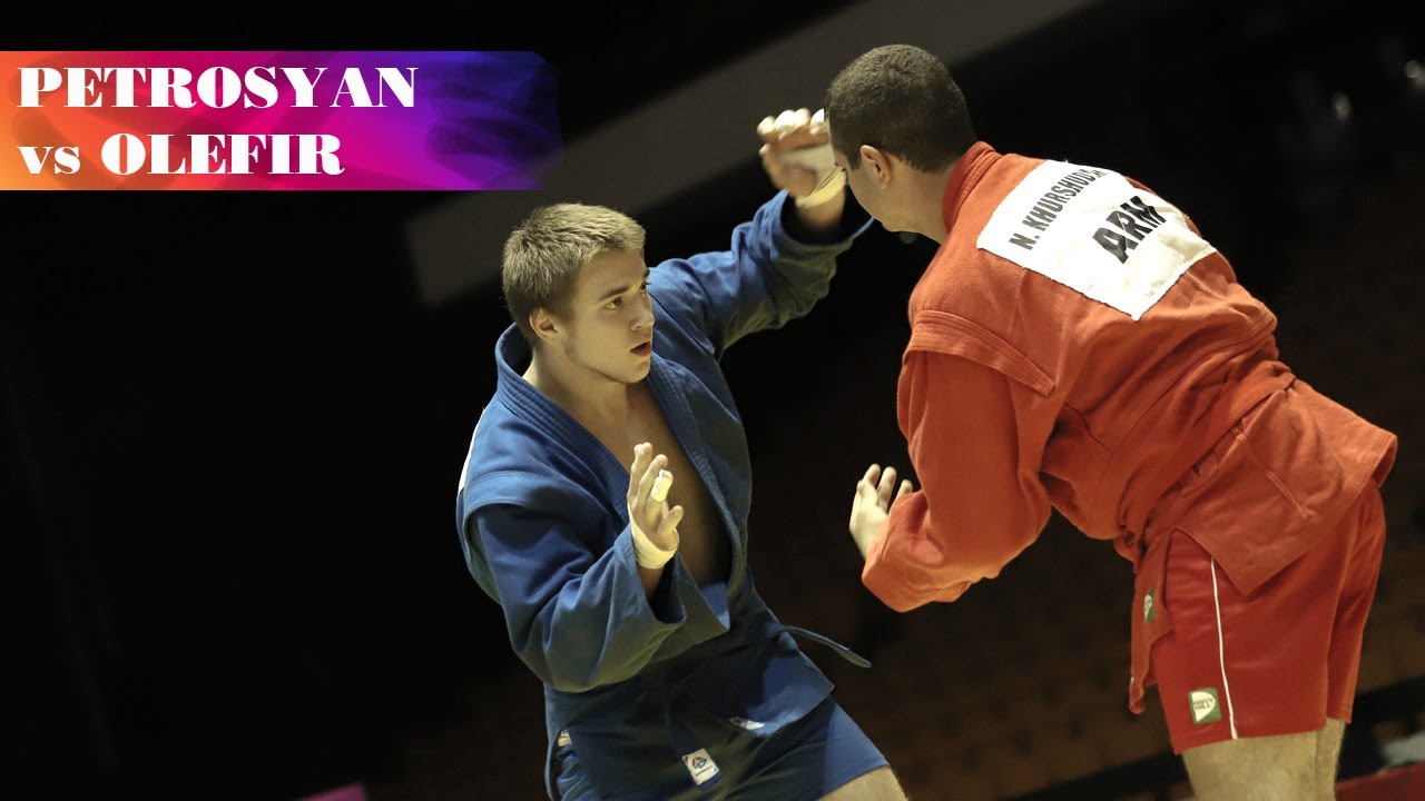 PETROSYAN Aghvan vs OLEFIR Andrey. -98 kg. European Youth and Junior SAMBO Championships 2022 backdrop