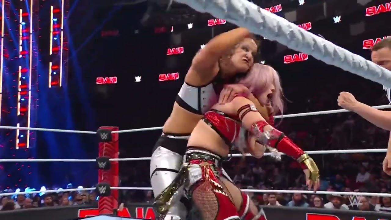 Kabuki Warriors (c) vs. Stark & Baszler – WWE Women’s Tag Team Championships: Raw, Mar. 11, 2024 background