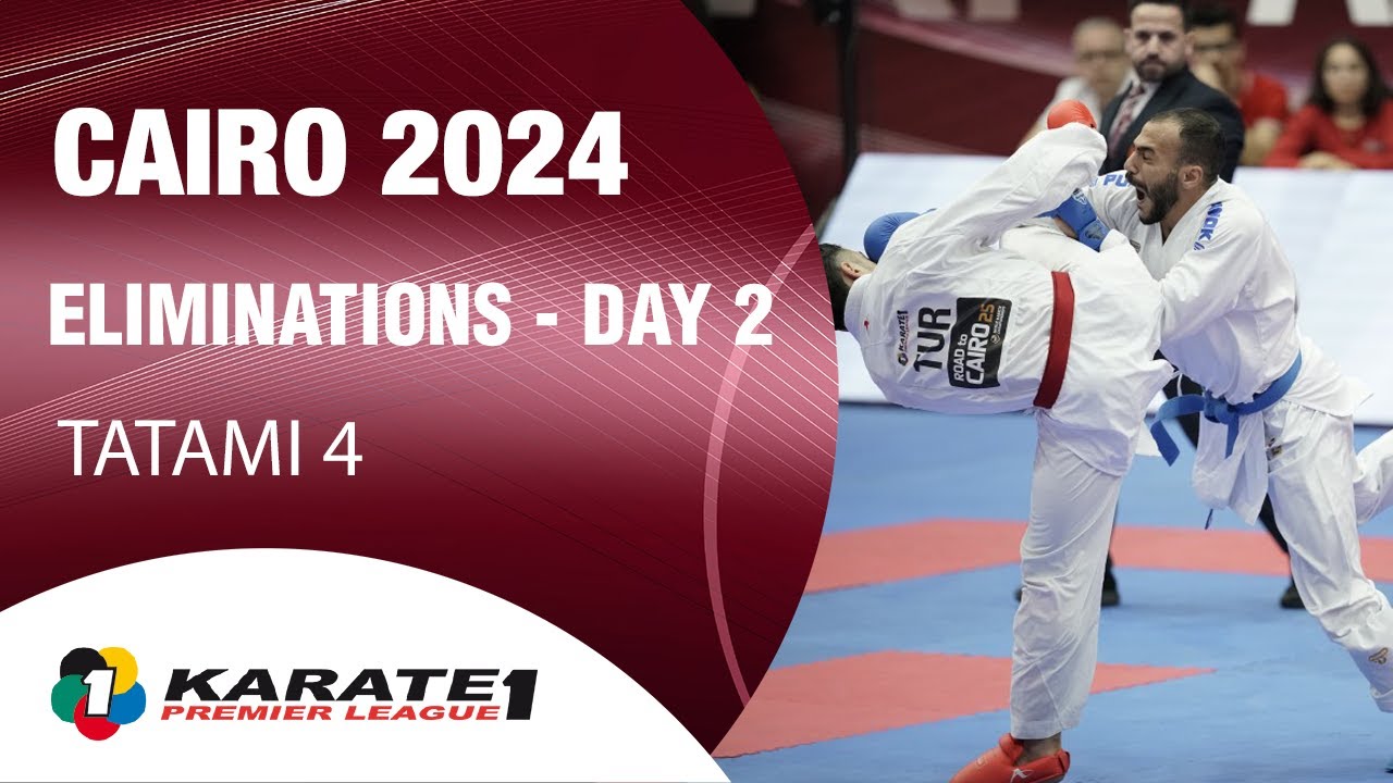 Karate1 CAIRO | Day 2 – ELIMINATIONS - Tatami 4 | WORLD KARATE FEDERATION backdrop