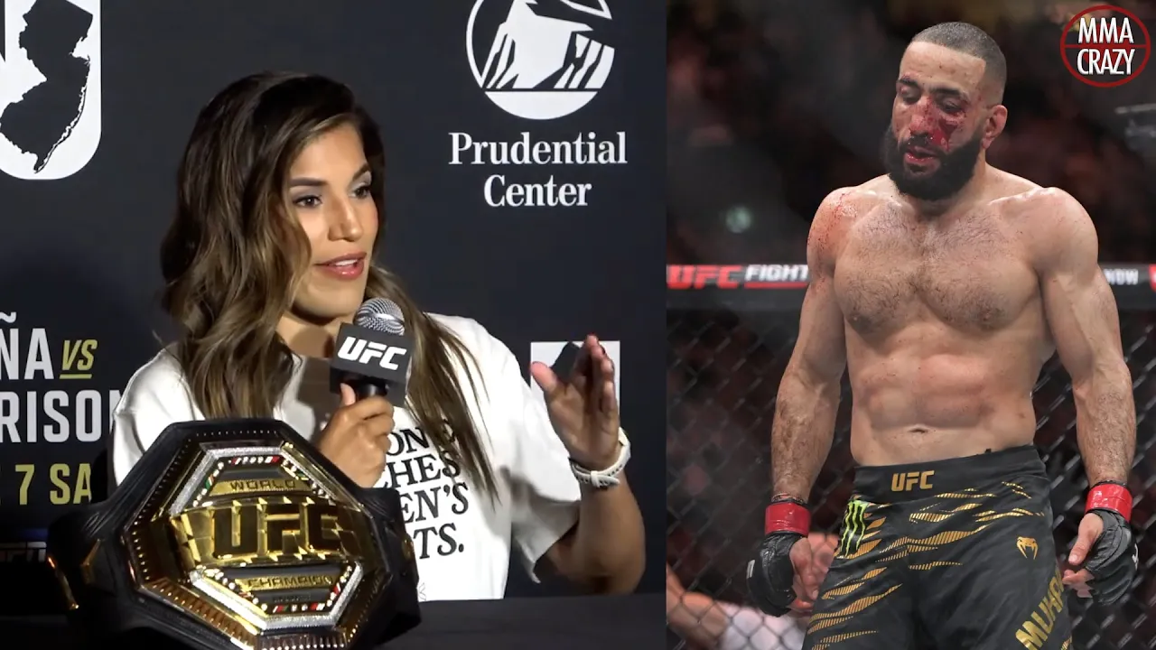 Julianna Pena believes Belal Muhammad was ROBBED "I didn't think Belal lost" background