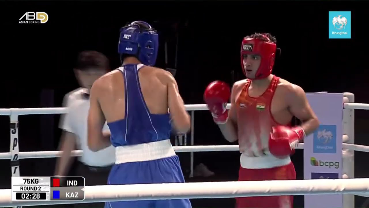 Rahul Kundu (IND) vs. Nursultan Shildebay (KAZ) Asian U19 Championships 2025 SF's (75kg) background