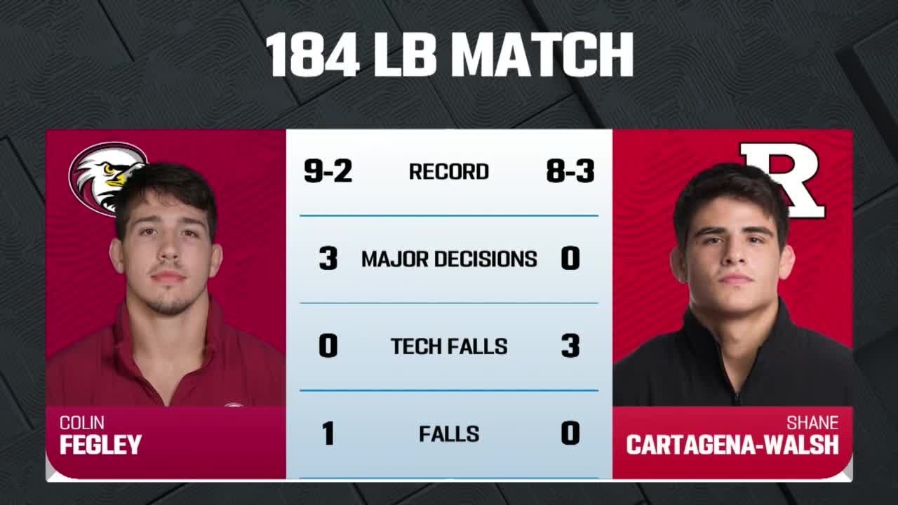 184 LBs Lock Haven's Colin Fegley vs. Rutgers' Shane Cartagena- Walsh |Big Ten Wrestling|12/06/2024 background