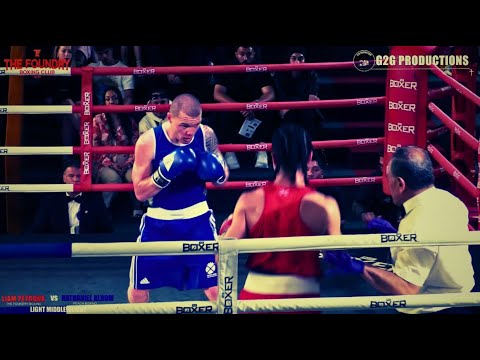 THE FOUNDRY'S THE FIRE STARTER - LIAM PEYROUX vs NATHANIEL ALDOM Amateur Boxing Fight backdrop
