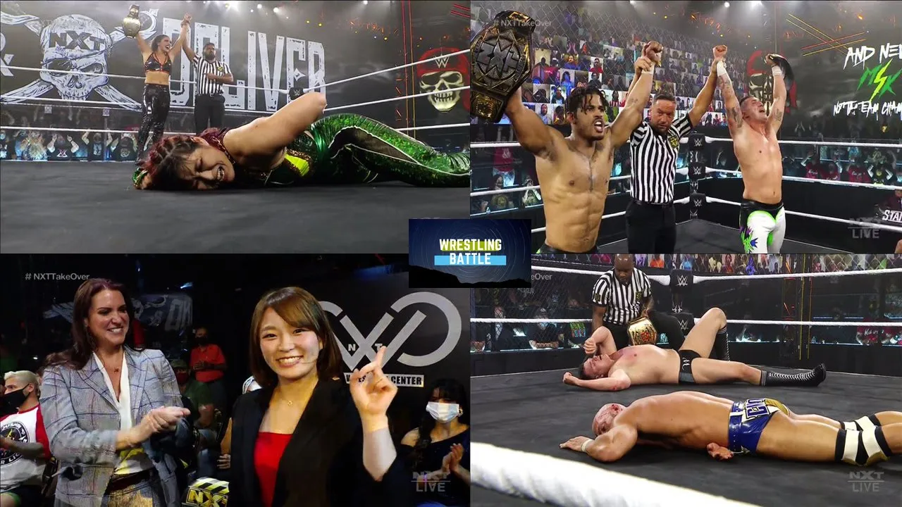 NXT TakeOver Stand and Deliver Highlights- Gonzalez shocks World, MSK Champs, Stephanie Appears |