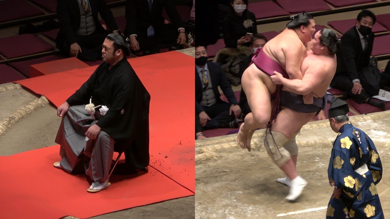 Tochiozan's retirement event: ACTUAL footage (栃煌山の断髪式、貴重な現場撮影) background
