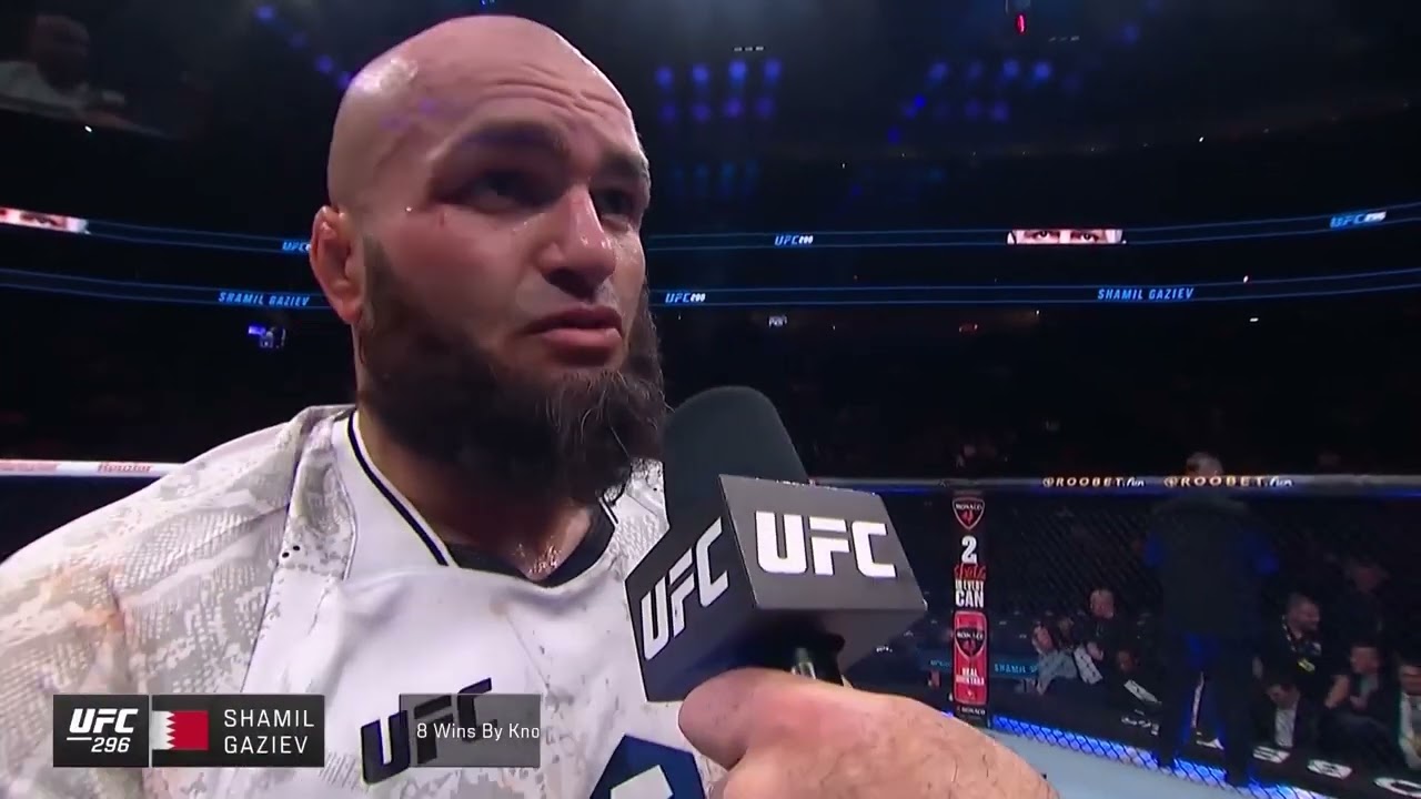 UFC 296: Шамиль Газиев - Слова после боя background