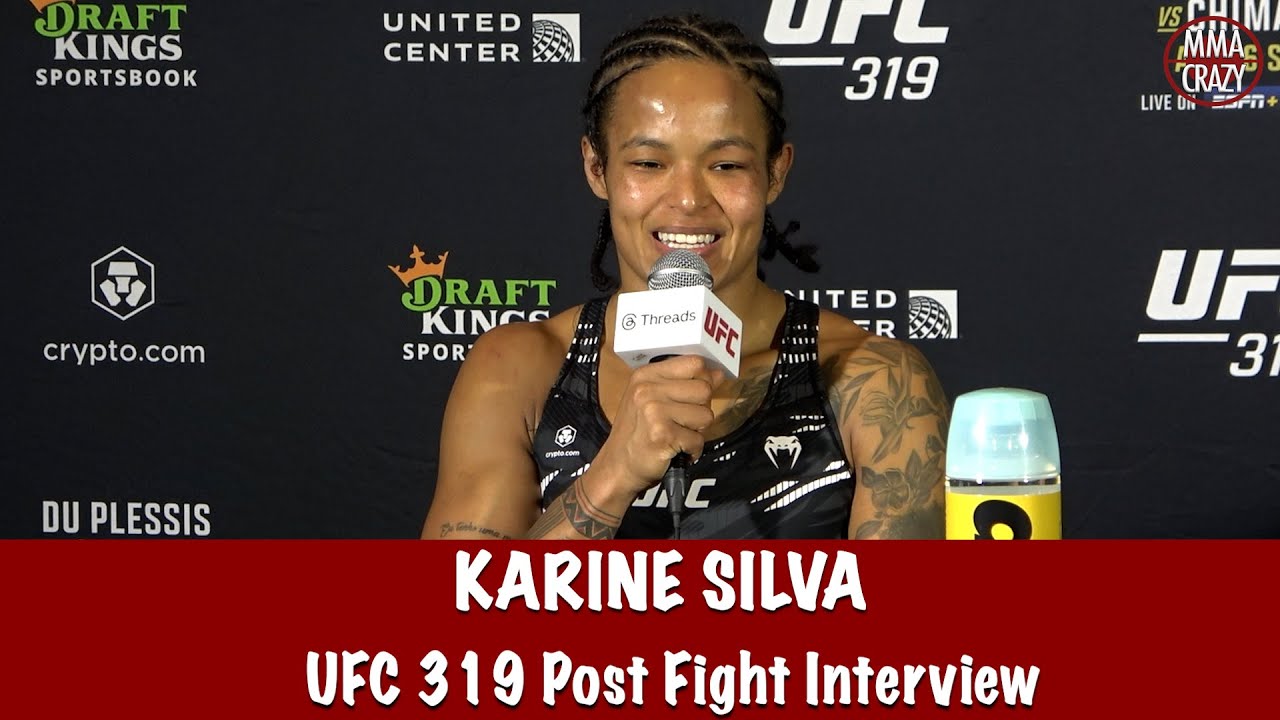 Karine Silva on controversial win over Dione Barbosa “Surprised by reaction of the fans” UFC 319 background