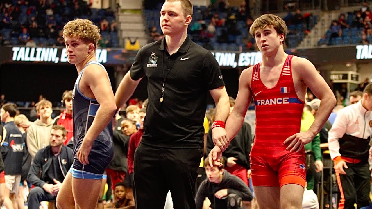 U20 Rassoul Galbouraev (FRA) vs Lenerd Van Schalkwyk (RSA) 57kg. Freestyle men wrestling.