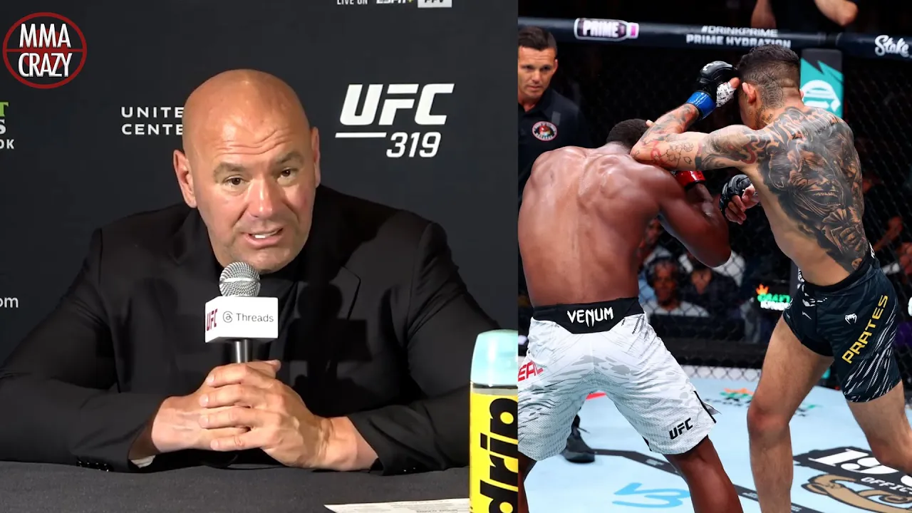 Dana White reacts to Carlos Prates "UNBELIEVABLE" KO & performance at UFC 319