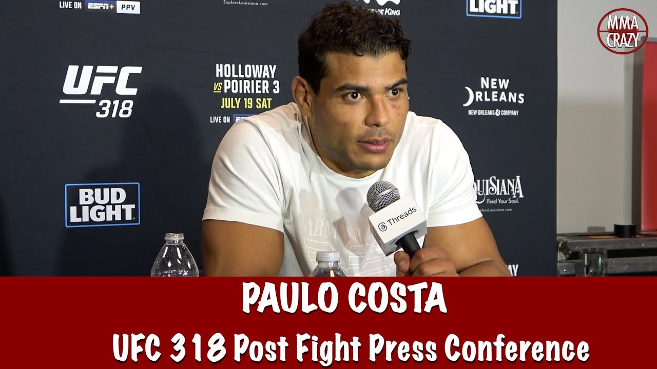 Paulo Costa responds to Khamzat Chimaev tweet & addresses shaking at Presser I was not on any powder background