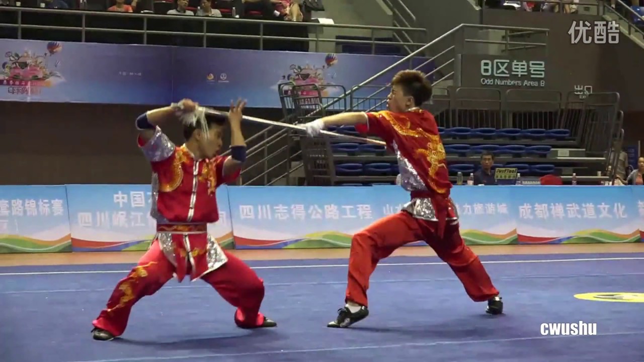 2016 Chinese National Wushu Championship - 2 Man Sparring Set - 2nd Place - Tianjin Institute