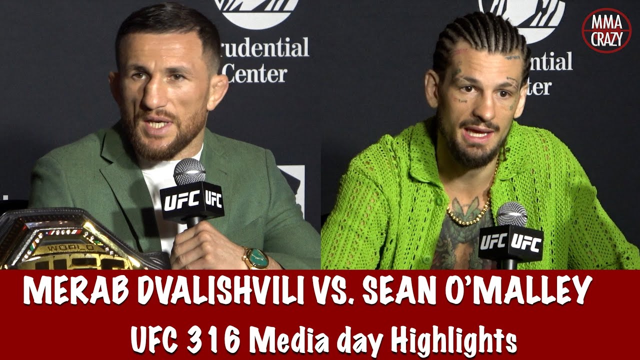 UFC 316: Merab Dvalishvili & Sean O'Malley 2 Media Day Highlights background