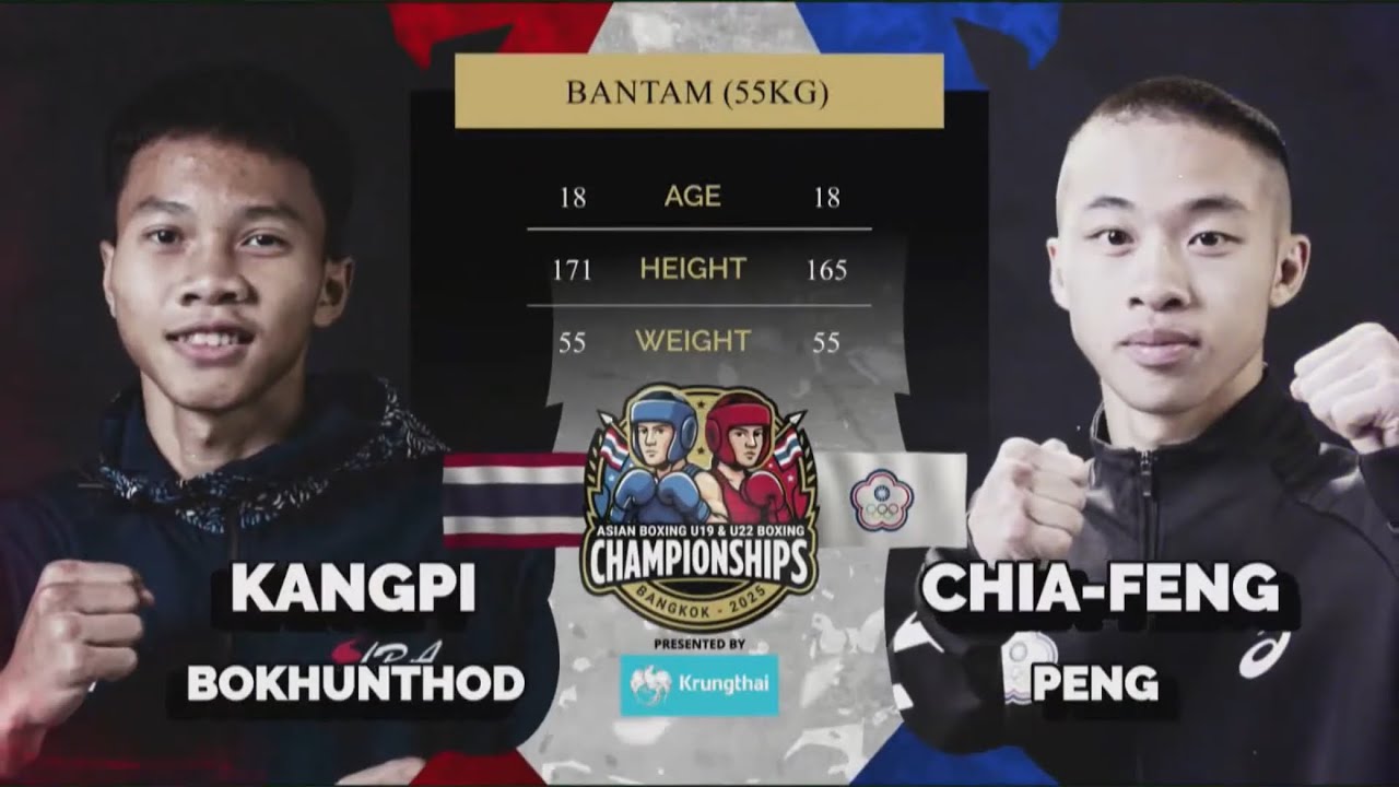 Kangpi Bokhunthod (THA) vs. Peng Chia-Feng (TPE) Asian U19 Championships 2025 Final (55kg)