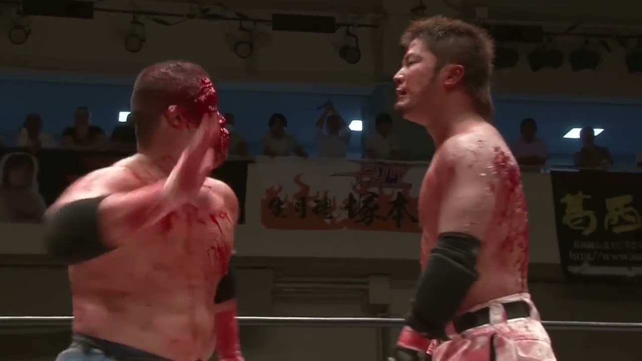 7.26後楽園 蛍光灯100本デスマッチ 塚本拓海 vs 高橋匡哉