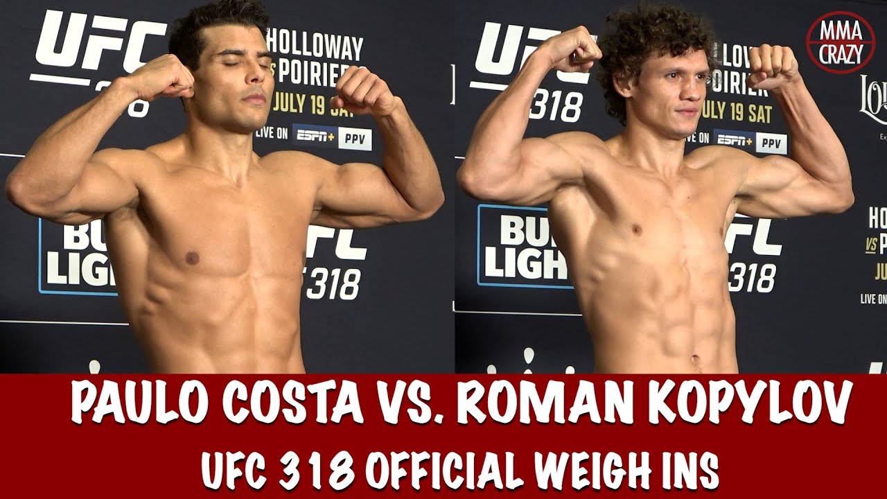 UFC 318 Official Weigh Ins: Paulo Costa & Roman Kopylov background